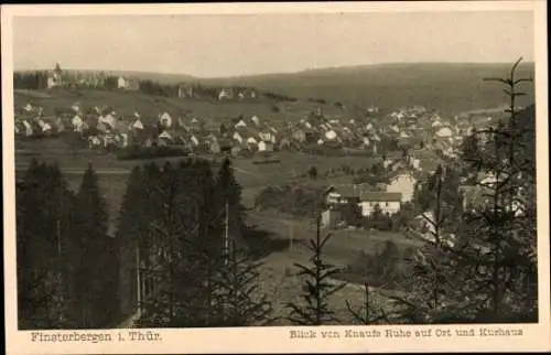 Ak Finsterbergen Friedrichroda in Thüringen, Blick von Knaufs Ruhe, Panorama, Kurhaus