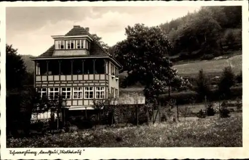 Ak Schwarzburg im Schwarzatal Thüringen, Pension Landhaus Waldesruh