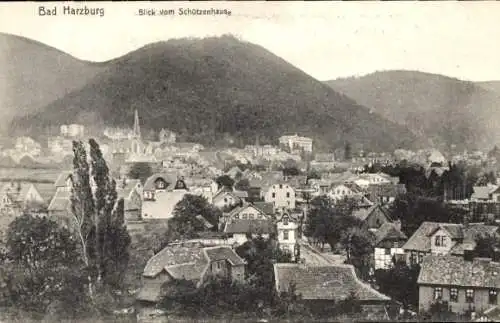 Ak Bad Harzburg in Niedersachsen, Blick vom Schützenhaus