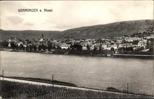 Ak Winningen an der Mosel, Stadtpanorama