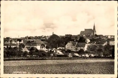 Ak Lommatzsch Sachsen, Gesamtansicht, Kirche