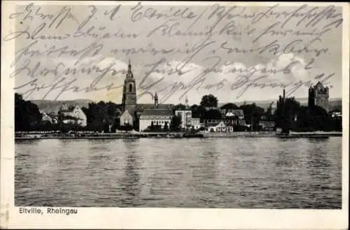 Ak Eltville am Rhein Hessen, Teilansicht, Kirche