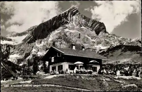 Ak Garmisch Partenkirchen in Oberbayern, Kreuzalm, Alpspitze