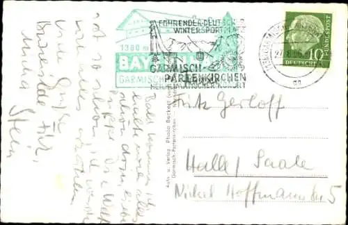 Ak Garmisch Partenkirchen in Oberbayern, Kreuzalm, Alpspitze