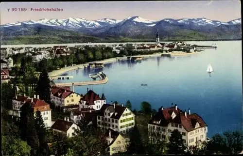 Ak Friedrichshafen am Bodensee, Totalansicht