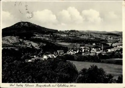 Ak Teplice Teplitz Schönau Reg. Aussig, Pragerstraße um Schlossberg