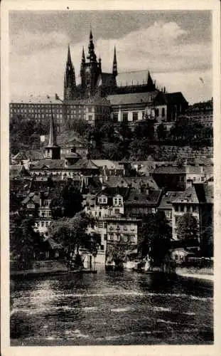 Ak Hradčany Hradschin Praha Prag Tschechien, Teilansicht