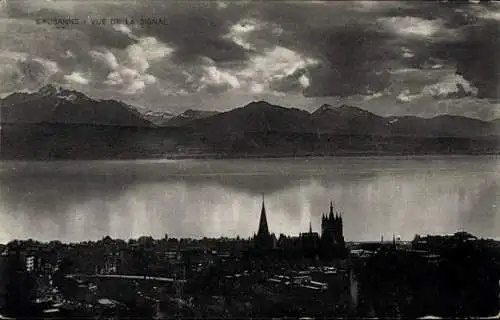 Ak Lausanne Kanton Waadt, Blick auf das Signal