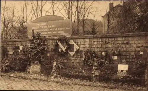 Ak Dinant Wallonia Namur, Place d’Albeau, Mur Tschoffen