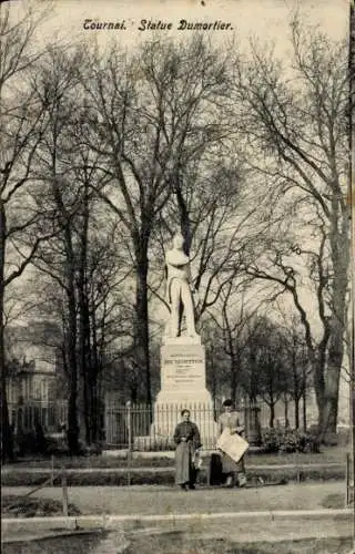 Ak Tournai Wallonien Hennegau, Statue Dumortier