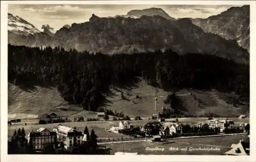 Ak Engelberg Kanton Obwalden Schweiz, Gesamtansicht, Gerschnialpbahn