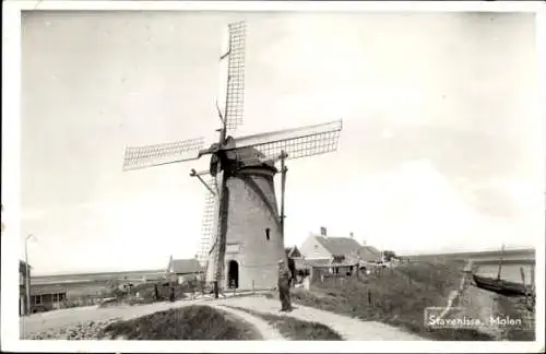 Ak Stavenisse Zeeland Niederlande, Mühle, Windmühle