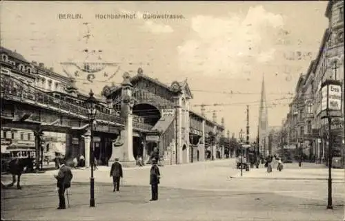 Ak Berlin Schöneberg, Hochbahnhof, Bülowstraße