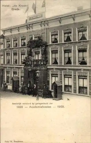 Ak Breda Nordbrabant Niederlande, Hotel De Kroon, Akademiepartys