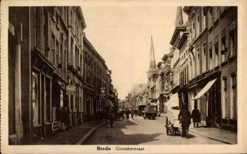 Ak Breda Nordbrabant Niederlande, Ginnekerstraat