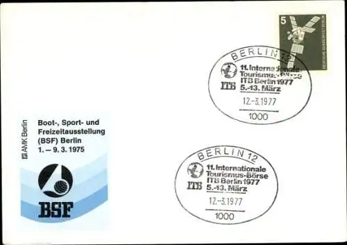 Ak Boot Sport und Freizeitausstellung BSF 1975, 11. ITB 1977