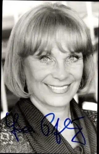 Ak Schauspielerin Eva Pflug, Portrait, Autogramm