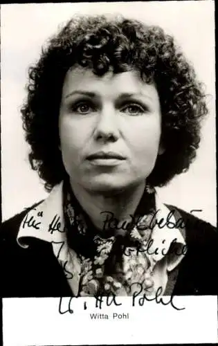 Ak Schauspielerin Witta Pohl, Portrait, Autogramm
