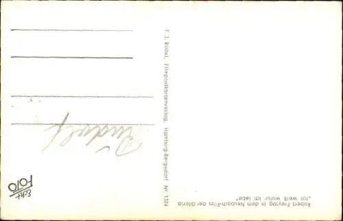 Ak Schauspieler Robert Freytag, Portrait, Pfeife, Autogramm