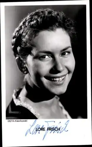 Ak Schauspielerin Lore Frisch, Portrait, Autogramm