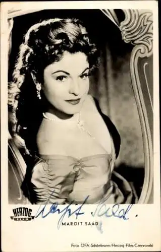 Ak Schauspieler Margit Saad, Portrait, Film Hab ich nur Deine Liebe, Autogramm