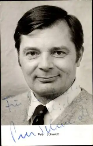 Ak Schauspieler Peer Schmidt, Portrait, Autogramm