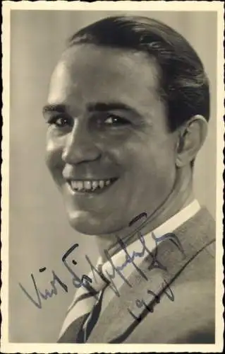 Ak Schauspieler Kurt Fischer-Fehling, Portrait, Autogramm