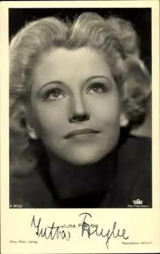 Ak Schauspielerin Jutta Freybe, Portrait, Autogramm