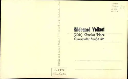 Ak Schauspielerin Hilde Hildebrand, Portrait, Autogramm