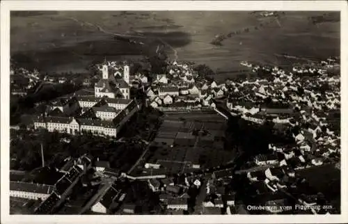 Ak Ottobeuren Bayern, Fliegeraufnahme, Kloster