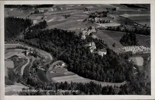 Ak Fürsteneck in Niederbayern, Fliegeraufnahme