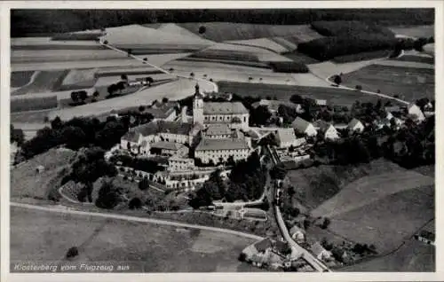 Ak Klosterberg Hohenwart in Oberbayern, Fliegeraufnahme