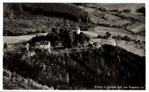 Ak Hessental Schwäbisch Hall in Württemberg, Einkorn, Fliegeraufnahme