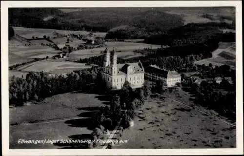 Ak  Schönenberg Ellwangen Jagst, Fliegeraufnahme