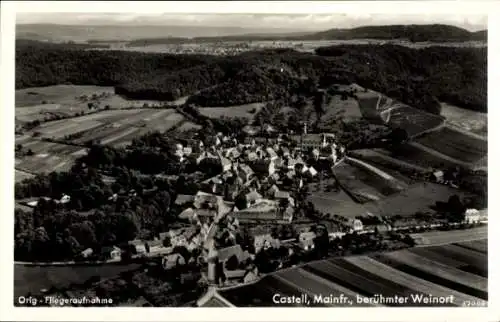 Ak Castell Unterfranken, Fliegeraufnahme