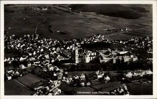 Ak Ottobeuren in Oberschwaben Allgäu, Fliegeraufnahme