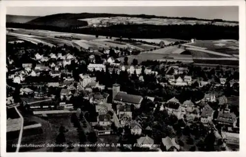 Ak Schömberg im Schwarzwald Württemberg, Fliegeraufnahme