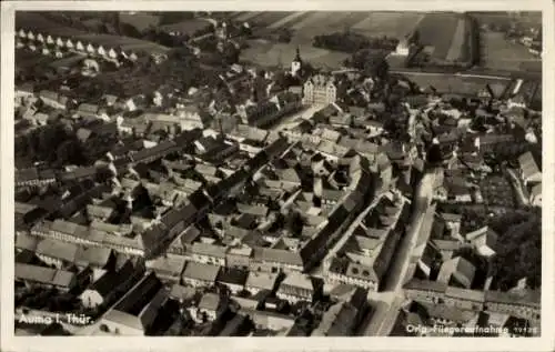 Ak Auma in Thüringen, Fliegeraufnahme