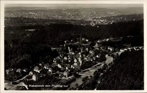 Ak Weißenstein Pforzheim im Schwarzwald, Fliegeraufnahme