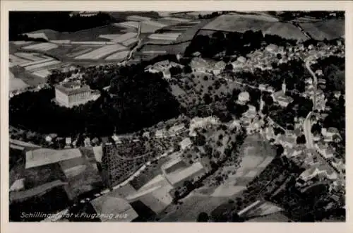 Ak Schillingsfürst in Mittelfranken, Fliegeraufnahme