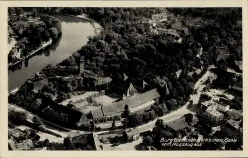 Ak Giebichenstein Halle an der Saale, Fliegeraufnahme, Burg