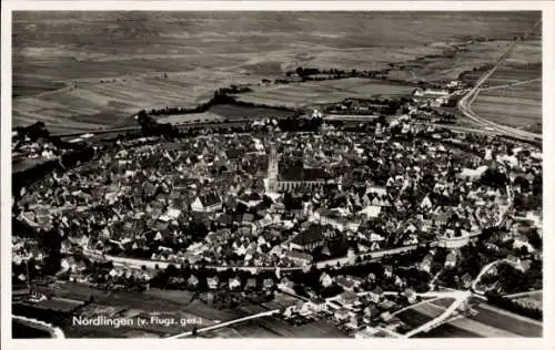 Ak Nördlingen in Schwaben, Fliegeraufnahme