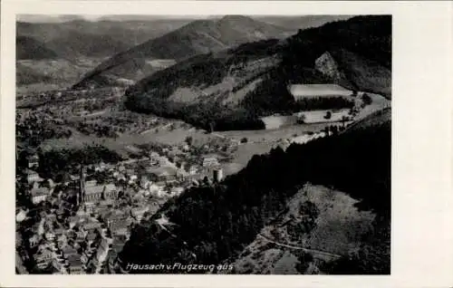 Ak Hausach im Schwarzwald, Fliegeraufnahme