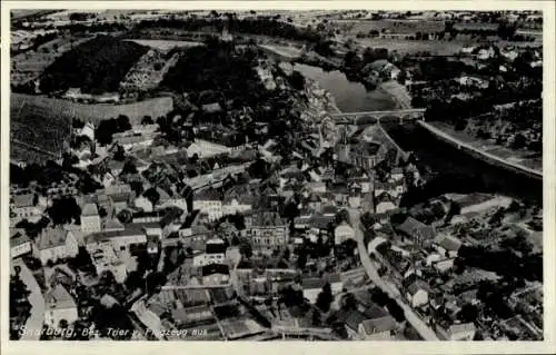 Ak Saarburg an der Saar Bezirk Trier, Fliegeraufnahme