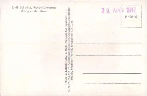 Ak Uerzig Ürzig an der Mosel, Fliegeraufnahme