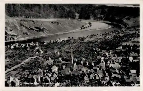 Ak Niederemmel Piesport an der Mosel, Fliegeraufnahme