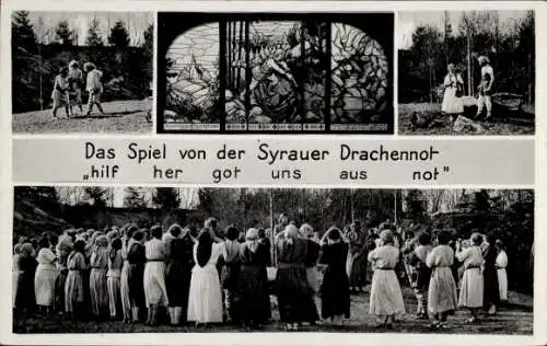 Ak Syrau Rosenbach im Vogtland, Spiel von der Syrauer Drachennot