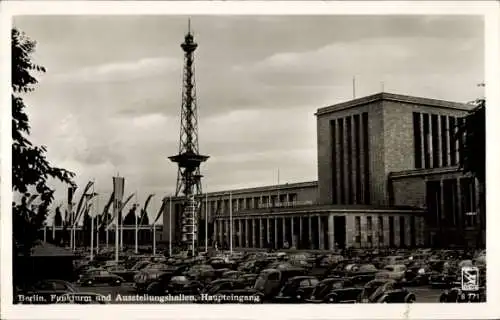 Ak Berlin, Funkturm, Ausstellungshallen