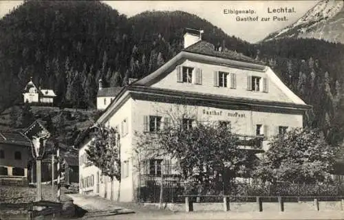 Ak Lechtal Tirol, Gasthof zur Post, Elbingenalp