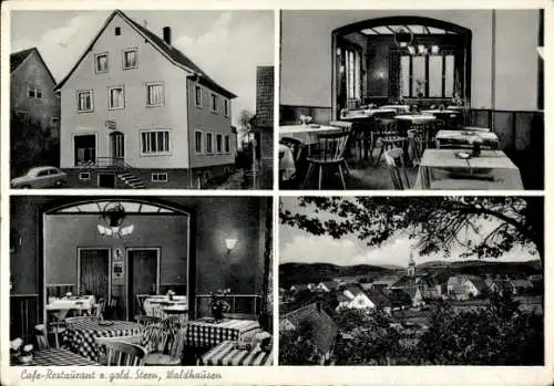 Ak Waldhausen Buchen im Odenwald, Cafe-Restaurant zum goldenen Stern